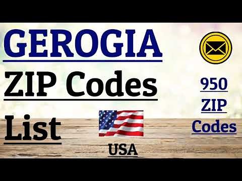 GEORGIA ZIP CODE s List || USA-UNITED STATES OF AMERICA || 950 ZIP Codes.