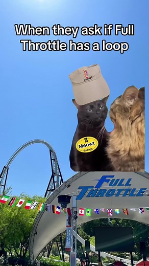 Full Throttle - Big Circle Roller Coaster Ride at Six Flags Magic Mountain