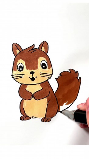 How to Draw a Squirrel #squirrel #drawing #cute