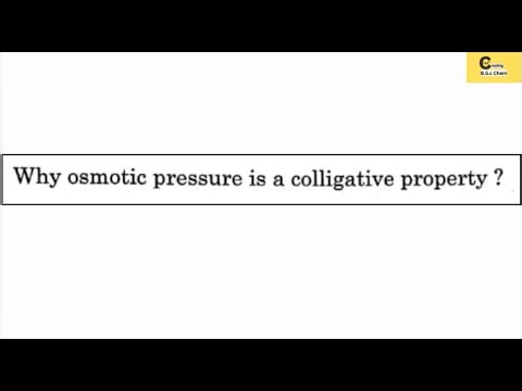 Why Osmotic Pressure is Considered a Colligative Property