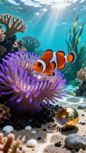 Why Do Clownfish Live Inside Sea Anemones? 🐠🌊 | Amazing Ocean Facts#shorts#youtube