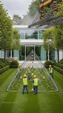 Mysterious Pyramid Made of Grass 🌿🔺 #gardendesign #trending #morphicbuild
