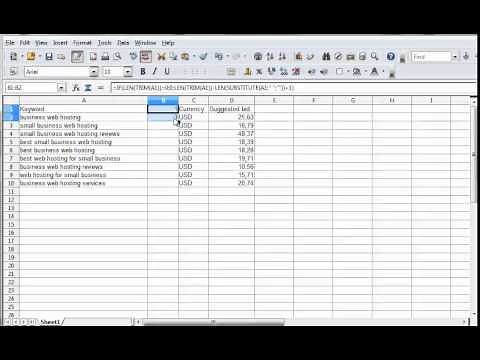 How to Count the Number of Words in Open Office Cell