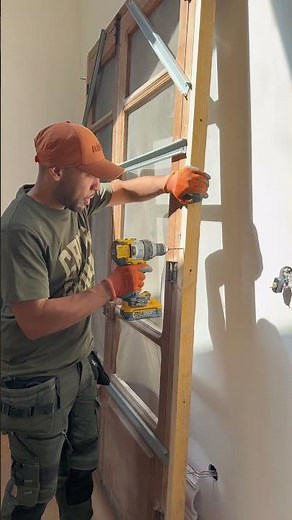 Installation of a surface-mounted door #renovation #construction #tools