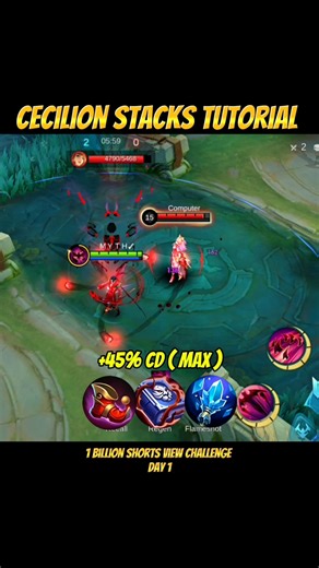 ✅ Cecilion stacks tutorial #mobalegends5v5 #moba5v5pippin #moba5v5english #cecilion #shorts #viral
