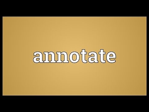 Annotate Meaning
