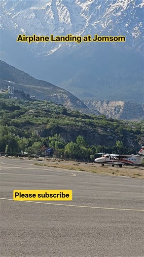 Beautiful mountain, Airplane Landing at Jomsom Airport, Nepal #airplane