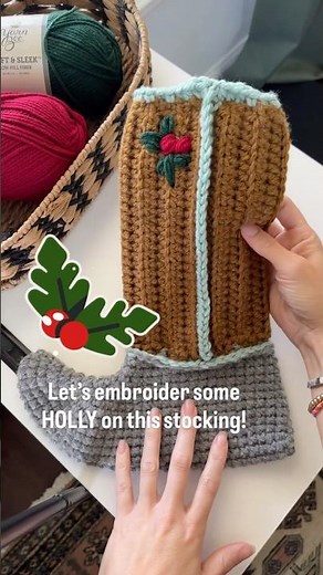 Embrodiery on a cowboy boot stocking!