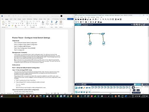 22.5.5 Packet Tracer - Configure Initial Switch Settings #cisco #ciscopackettracer #networking