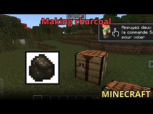 TUTORIAL HOW TO MAKE CHARCOAL ON MINECRAFT MOBILE EASILY TUTORIAL MINECRAFT MOBILE