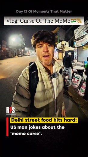 Reel Pe Seal 🇮🇳 on Instagram: "Momo, stuffed with boiled meat or vegetables and served with spicy chutney, are a top street snack for many among North Indians. Their smell, taste and low price make them hard to ignore. Now, this love for Momo seems to be spreading beyond borders. A western content creator living in Saket, Delhi, recently shared how much he has fallen in love with the popular Nepali dish. In a fun video, he spoke about the IGNOU street, where Momo stalls fill the air with tempt