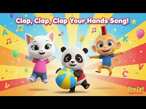 👏 Clap Your Hands Song! | Fun Nursery Rhyme for Toddlers & Kids | CleoCatandFriends 🎵