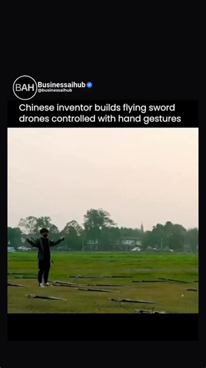 AI | Technology | Business on Instagram: "A student in China built real flying “sword drones.” He controls them using only hand gestures. The drones move in precise formations, responding in real time thanks to computer vision and motion tracking—no pre-programmed paths, no joysticks. A glimpse of the future of human-machine interaction: less buttons, more intuition. 🎥: china_fact on X Love this content? Follow @businessaihub #drones #robotics #innovation #technology #engineering"