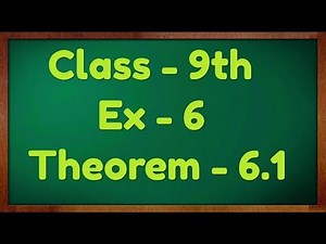 Class - 9th, Ex - 6 Theorem 6.1 (Lines and Angles) Maths NCERT CBSE
