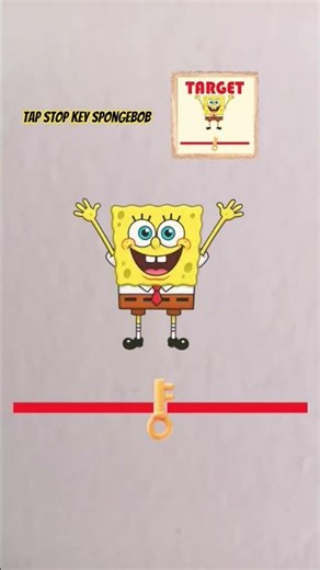 tap Stop key SpongeBob target complete karo// #spongebob #key #sortvideo #target