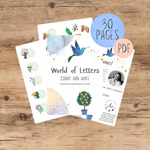 Counting Worksheets for Kids, Preschool Math Printable PDF, Kids Busybook, INSTANT Download - Etsy Canada