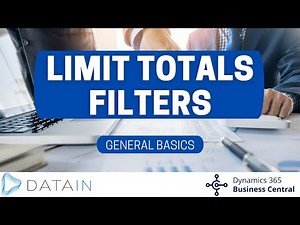 3.1.30 Basic Information/ LIMIT TOTALS FILTERS - Dynamics Business Central NAV