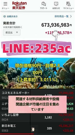 #株式#株式投資#最新情報#楽天証券#個別株#株式投資#初心者#日本株##株主優待#投資#株#株価#高配当株 #資産形成40代 #資産形成50代 #資産形成60代 #資産形成 #資産運用