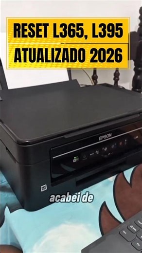 Reset Epson L395, L365, L380 UPDATED ink and paper light flashing #epson #printer #printing