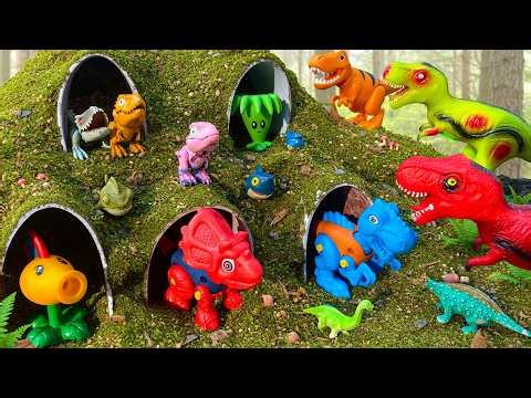 Satisfying Review DINOSAUR Toys Collection Mud Cave | Jurassic World T-Rex, Triceratops, Indominus