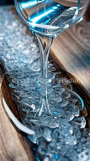 Frozen Ice Resin Table Transformation ❄️