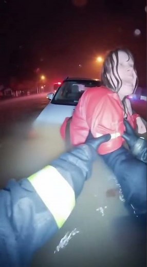Firefighter's Heroic Flood Rescue