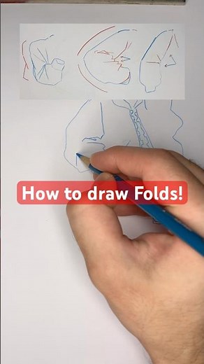 How to draw folds in fabric! #arttutorial #drawingtutorials #funny