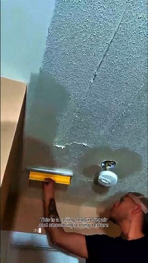 Professional Popcorn Ceiling Repair Using a Drywall Taping Knife | Ceiling Texture Smoothing Process