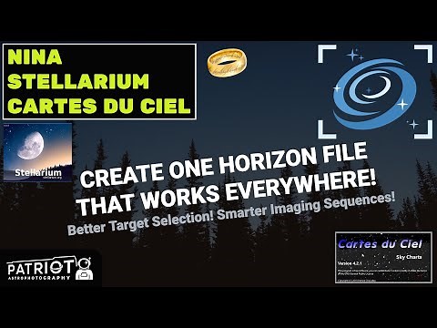 Create and Use a Horizon File in NINA, Stellarium, and Cartes du Ciel