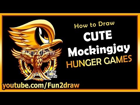 Cute Mockingjay Hunger Games - How to Draw Easy Things - Fun2draw (How to Draw Lessons)