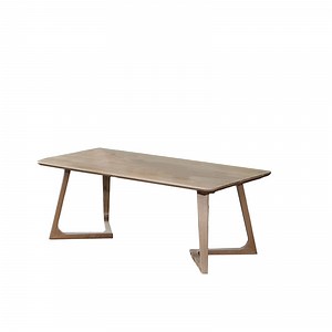 [Hot Item] Nordic Solid Wood White Oak Shaped Leg Coffee Table Creative Living Room