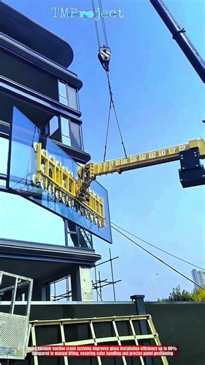 Stop Manual Glass Lifting, Use Vacuum Suction Crane to Install Window Panels
