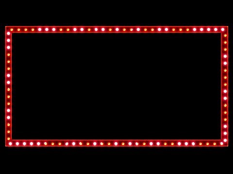 Lighting border frame Motion Graphics Animated Background || VJ Loops 2023, Blinking Light Bulbs