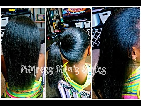 Little Girls | Natural Hair | Straightening & Trimming