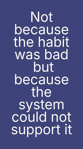 Stability Is What Makes Habits Stick