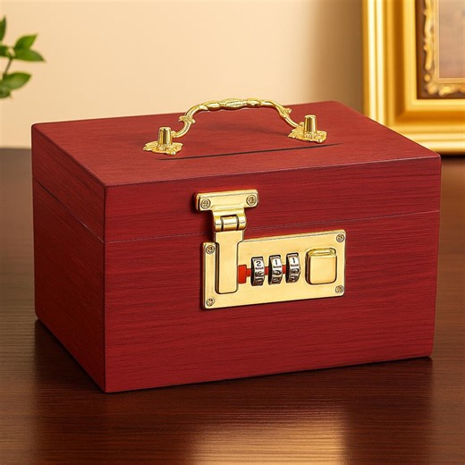 Retro Wooden Lock Box – Vintage Money With Password Lock - Etsy