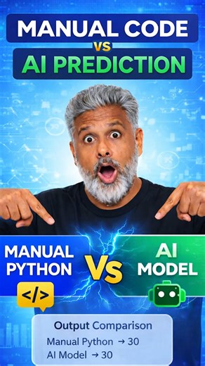 Python Meets AI #10 - AI vs Manual Logic Comparison #python #ai #learnai #learnpython #pyar