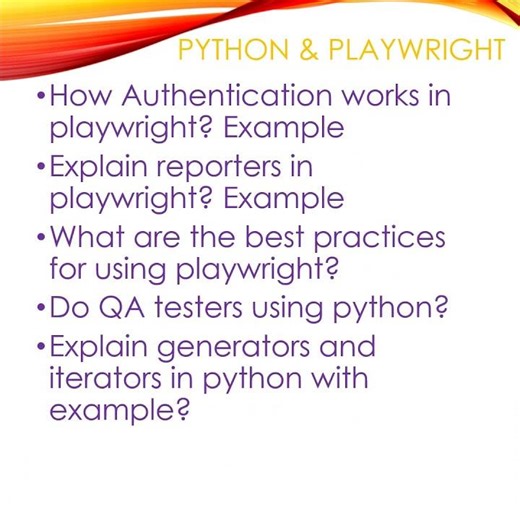 Infosys Python Playwright Testing Interview Questions for 2 to 10 years exp #python #playwright