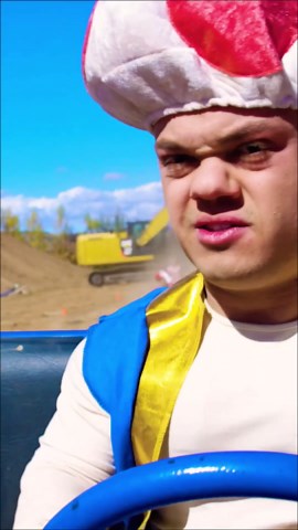 We built a real life Mario Kart blue shell