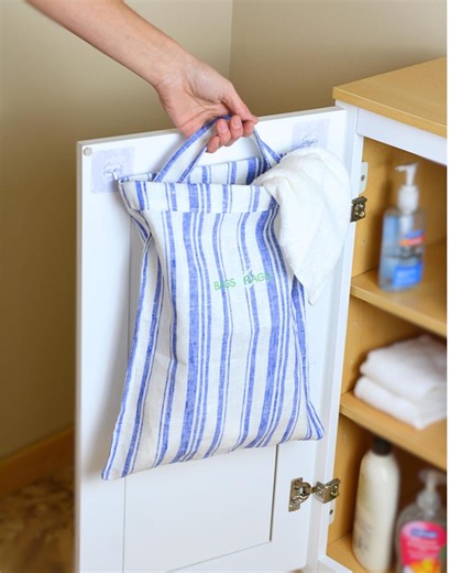 100% Linen Kitchen Laundry Storage Bag for Rags Cloth Dish Tea Towels Cabinet Door Holder Organizer Handmade in USA - Etsy