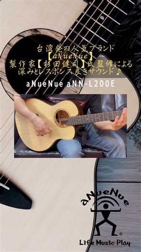 フィンガーピッキングのプレイヤーに高い人気を誇るaNueNue L-200Eを弾いてみた♪ #shorts #アコースティックギター #アコギ #ギター #ソロギター #弾いてみた