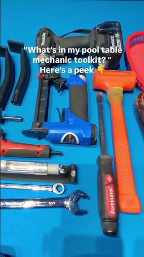 "What's in the pool table mechanic tool kit? Here's a peak into mine. What do you have that I don't?