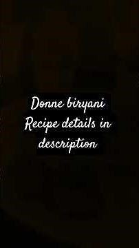 Donne Biryani Recipe | Restaurant Style Donne Biryani at Home