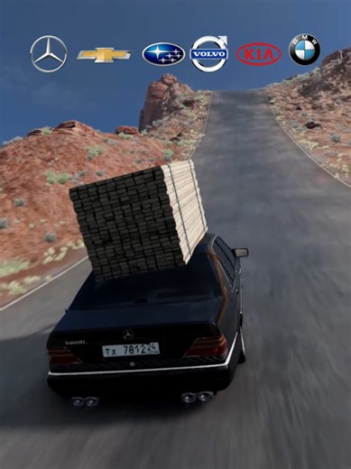 Car Crash Test with 1400KG Load in BeamNG.drive