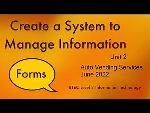 12 BTEC Level 3 Information Technology Unit 2 CSMI June 2022 Part B Activity 6 Auto Vending Services