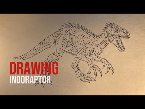 Drawing Indoraptor: The Most Dangerous Dinosaur