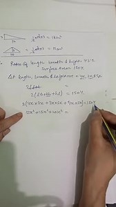 The length, breadth and height of a cuboid are in the ratio of ... | Filo