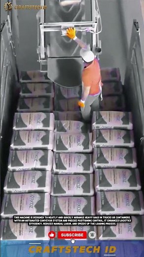 Automatic Industrial Sack Arranger Machine – Maximum Efficiency in Modern Production Lines! ⚙️#tech