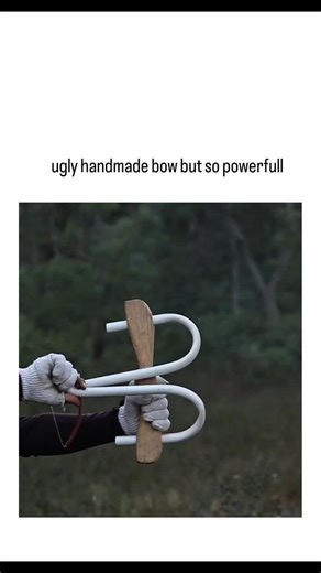 GLOBAL REEL HUB on Instagram: "#The post showcases a rudimentary DIY bow made from a bent metal pipe, wooden handle, and red elastic string, demonstrated shooting a wooden arrow over 50 meters into vegetation, proving its surprising velocity and range. Posted by an account curating viral internet clips, it has garnered 99K views and mixed replies praising ingenuity alongside spam promotions for commercial alternatives, underscoring the appeal of accessible maker projects. Such improvised bows al