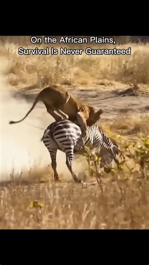 Lioness vs Zebra: Brutal Hunt Caught on Camera | Wildlife #lion#wildlife#animals